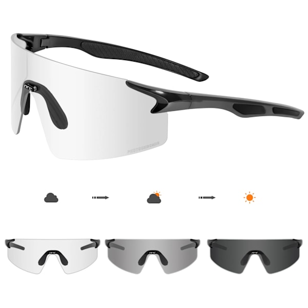 NRC Photochromic Pyöräilylasit Miesten Pyöräilylasit MTB Pyöräily Urheilu Aurinkolasit Polkupyörälasit Ulkoilulasit Gafas Ciclismo Tyyppi 1(.409) Type 1(.409) photochromic-1lens(.409)