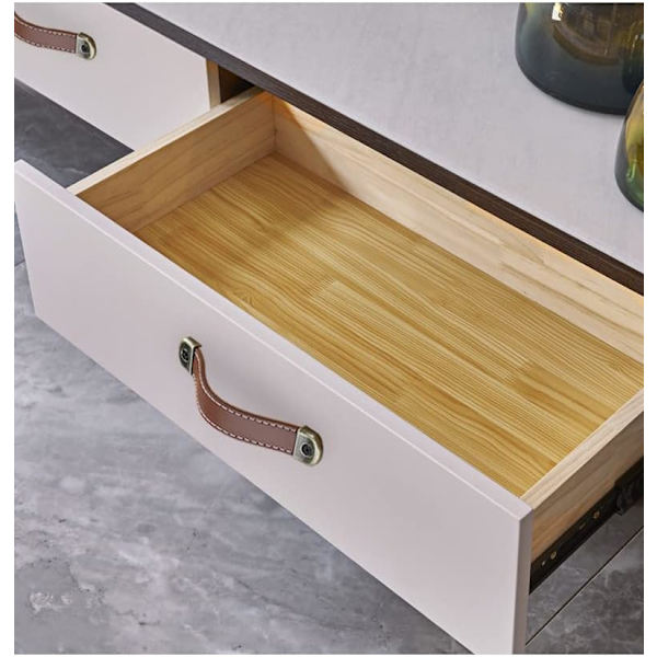 Set med 6 läderhandtag Vintage lädermöbelhandtag Cabine