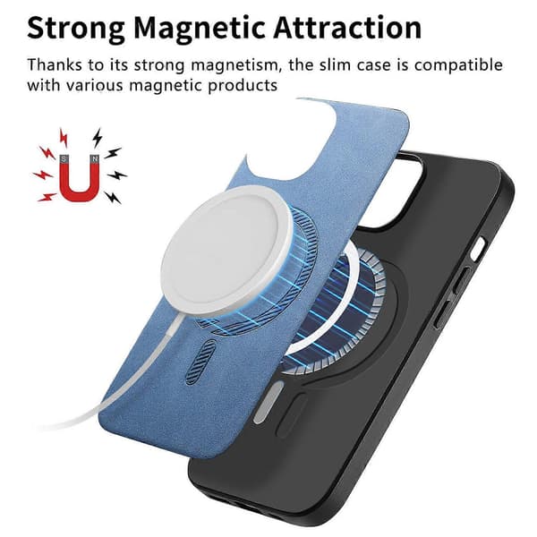 B1 for iPhone 16 Pro skinnetui med bakside kompatibelt med MagSafe – Rosa