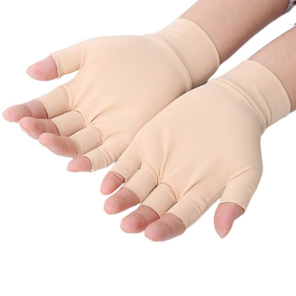 1 Pair Half-Finger Compression Gloves