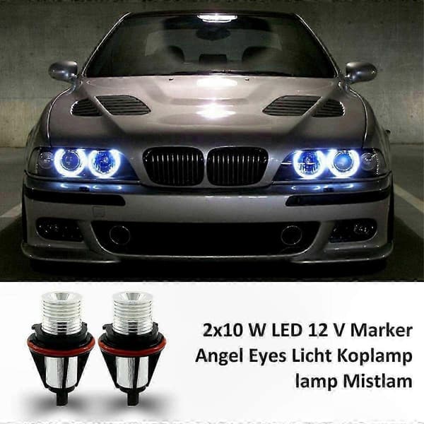 Hvite LED Angel Eye Marker Lyspærer for E39 E53 E60 E63 E64 E66 E87 5 6 7 X3 X As shown