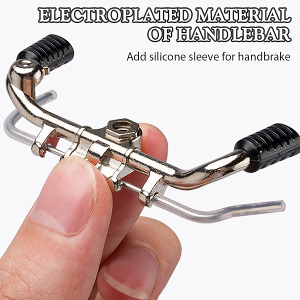 Retro cykelmodellkit, miniatyrmetallprydnad för konstsamling, leksaker för barn - Perfet Black (DIY)