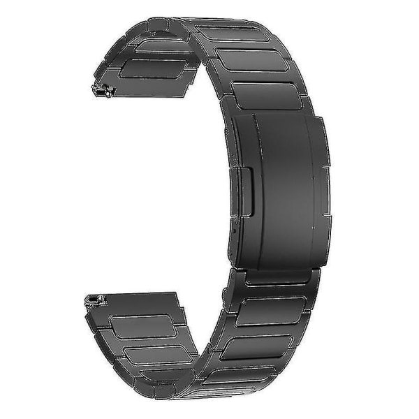 22 mm armband i titanlegering för Huawei Watch 4/ Watch 4 Pro, Tortoise Buckle Watch Armband Black