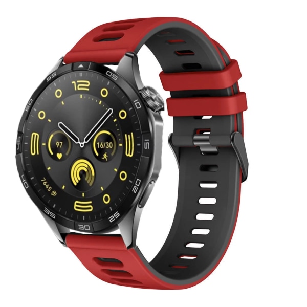 Ny 20 22 mm silikonrem för Huawei Watch GT3 GT 3 42 46 mm sportarmband GT 2 GT2 Pro GT3 Pro 4 Pro/GT 4 46 mm armbandsbälte Red wine black Huawei GT3 Pro 46mm