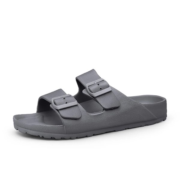 Sommar Justerbara Mjuk Slid Tofflor För Män Flat Eva Tofflor Lättvikt Anti Slip Tofflor Storlek 36-46 47 48 Dropshipp Av Blue 48