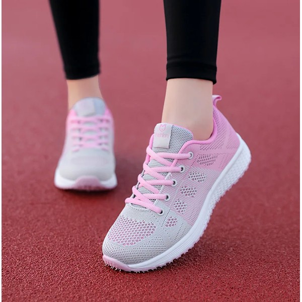 2024 Kvindesko Sommer Luft Mesh Sport Aqua Sko Udendørs Kvindernes Hurtig Tørre Vandsko Sneakers Unisex Løbesko 1721Pink grey 37