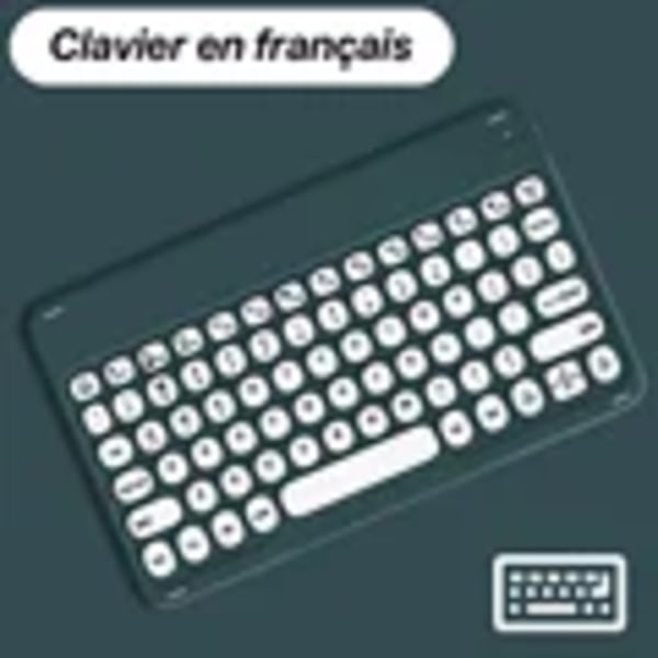 Langaton näppäimistö Apple Xiaomi Huawei Samsung Bluetooth-hiiri Ios Android Windows -järjestelmälle Pyöreät näppäinhatut Suuret akut French no mouse