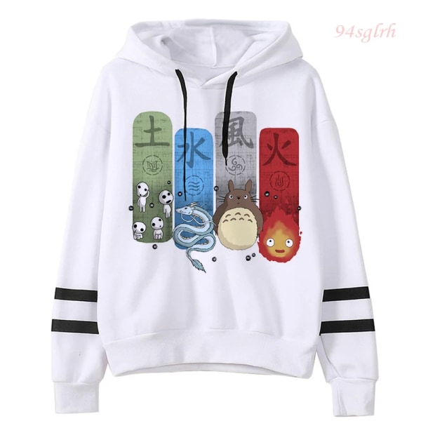 Kawaii My Neighbour Totoro Hoodies Dam Harajuku Hoodie Miyazaki Hayao Rolig Tecknad Grafisk Sweatshirts Kvinna 12 Asian L