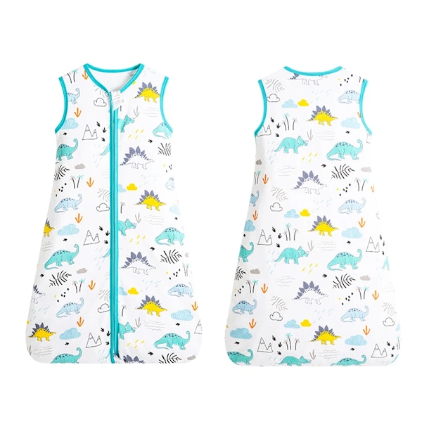 Baby sovepose til nyfødte baby bærbart tæppe 0,5 Tog sommer 100% bomuld print vest sovepose baby drenge piger 0-3 år sheep M(75cm)