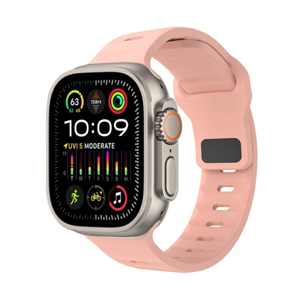 Ny originalrem för Apple Watch Ultra 49mm Sports Silikonarmband iWatch Series 9 8 7 45mm 41mm 6 5 4 3 SE2 44mm 40mm Band PInk 42mm 44mm 45mm 49mm