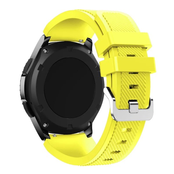 22mm mjukt silikonband för samsung Galaxy wtch 3 46mm Gear S3 Huawei watch GT GT2 46mm bekvämt band för Amazfirt GTR 47mm Yellow For 20mm