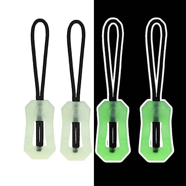 3/6 st Luminous Dragkedja Dragkedja Huvud Glöd i Mörkret Anti-förlorad Ryggsäck Kläder Jackor DIY Reparationskit Syverktyg 6PCS 7.8cm