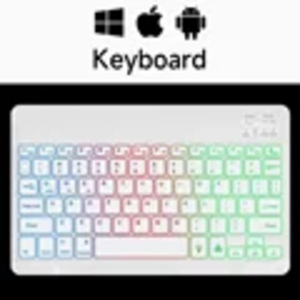 Trådlösa Bluetooth Tangentbord För Android Ios Windows Mini Bakgrundsbelysning Tangentbord För Apple Xiaomi Samsung Tablet Tangentbord Och Musa white Japanese and English