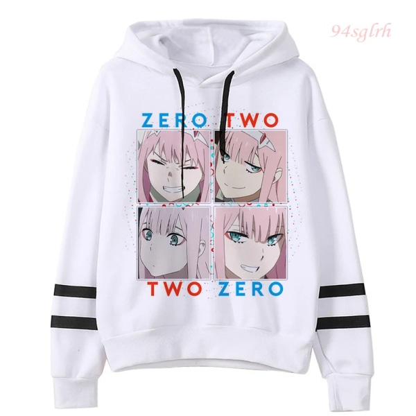 Darling In The Franxx Hoodie Anime Manga Harajuku Zero TWO Beautiful Girl Luvtröjor Unisex Hip Hop Casual Sweatshirt Streetwear 15670 XL