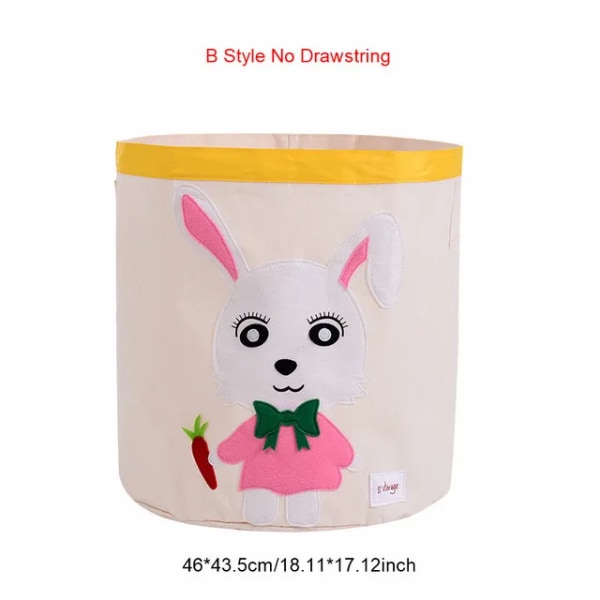 Stor kapacitet Leksaksförvaringskorg Tecknade leksaker Förvaringsbehållare Smutsiga kläder Tvättkorg Diverse Dammtät organizer B-Rabbit