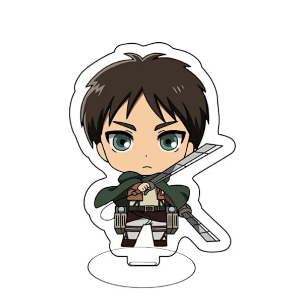 Attack on Titan Anime Figur Acryl Stativ, Modellplatta, Skrivbordsdekoration, Skylt, Nyckelring, Julgåvor, 8cm 06 8cm