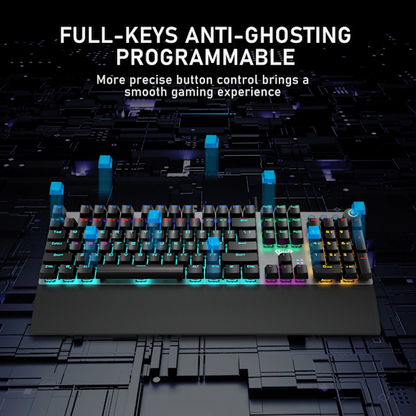 Aula F2088 Mekanisk Gaming Tangentbord Anti-Uppsning 104 Brun Blå Switch Blandad Bakgrundsbelysning Tangentbord För Spel Bärbar Datorn 108 blue switch English layout