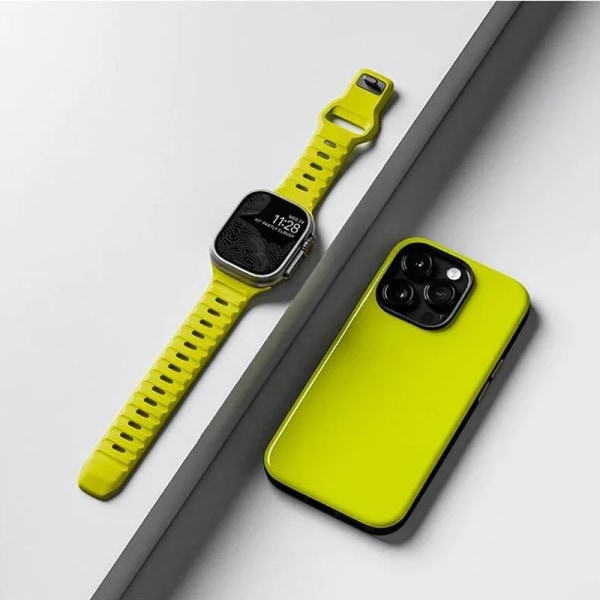 Silikonrem för Apple Watch Band 49mm 44mm 45mm 40mm 41mm 42mm 38mm Ultra 2 Sport Correa Armband iwatch Series 9 8 7 6 5 se appl green-BOX03
