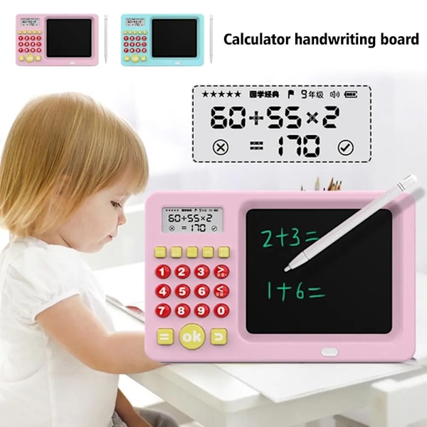 Matematik Testspel Usb Barn Räknemaskin Maskin Leksaker Barn Muntliga Aritmetik Träningsmaskin Maskin Förskola Leksaker Pink