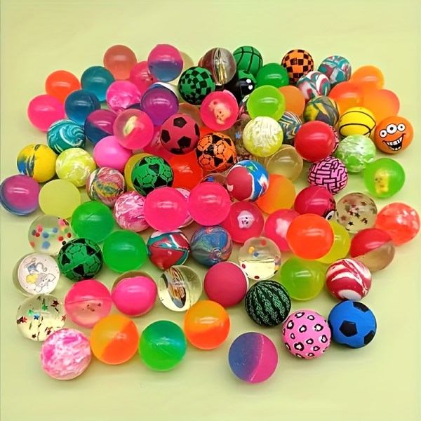 10 st Utomhus små hoppbollsleksaker, olika färgglada flytande bollar med olika mönster, små presenter för barnkalas, dekorativa födelsedagsfester 10pcs