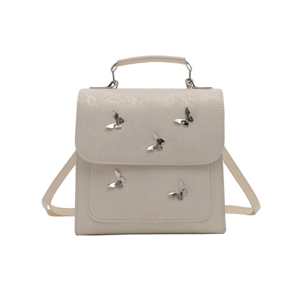 Special-Interest Design Butterfly Backpack For Women 2024 Summer New South Korea Versatile Fashion Commuter Shoulder Crossbody Bag White