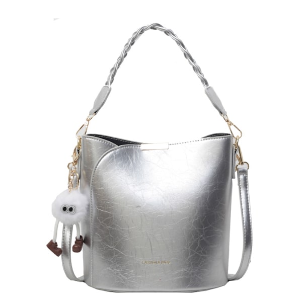 Enkel design niche taske til kvinder 2024 forår og sommer ny all-match vestlig stil spand taske høj følelse trendy crossbody taske Creamy-White