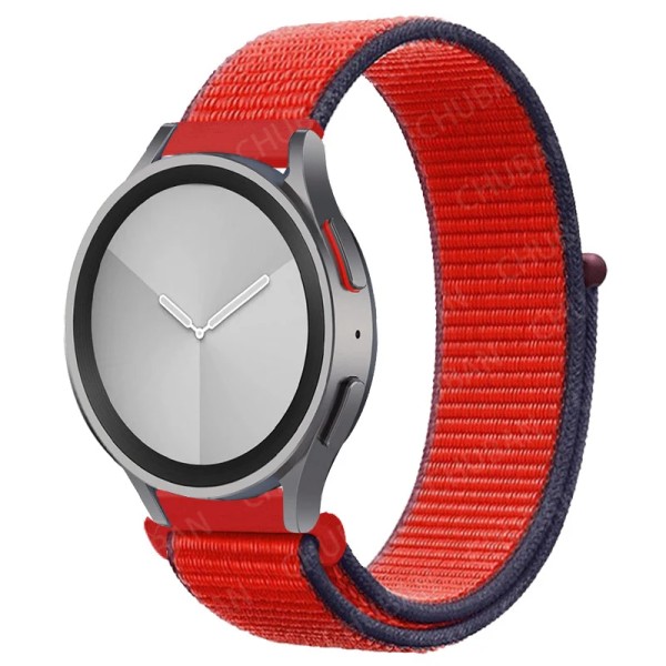 Nylon för Samsung Galaxy Watch 6/5/ pro/4/Classic/active 2 43-47-40-44mm 20mm/22mm sportarmband huawei gt 2/e/3 rem 59 T-red 20mm watch band