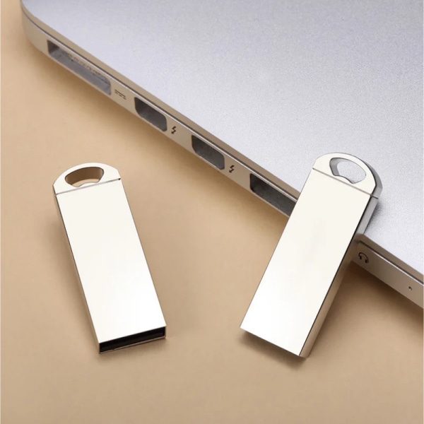 Fashionabla USB pendrive USB 2.0 flash-enhet 128mb 2gb 4gb 8gb 16gb minnessticka fotografering present pennenhet över 10st gratis logotyp Silver Color 16GB