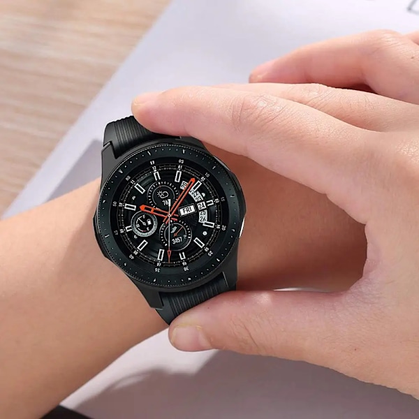 Case För Samsung Galaxy Klocka 46Mm/42Mm Rem Tpu Pläterad Skärmskydd Stötfångare S 3 42/46 Mm Vägg S3 Gränsbandet black Galaxy watch 42mm