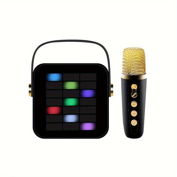 Kinglucky ZX-01-1Mic Karaoke-maskiner med 1 trådlös mikrofon och ett bärbart minisystem med trådlös anslutning, sjunger av hjärtat Black 1pc