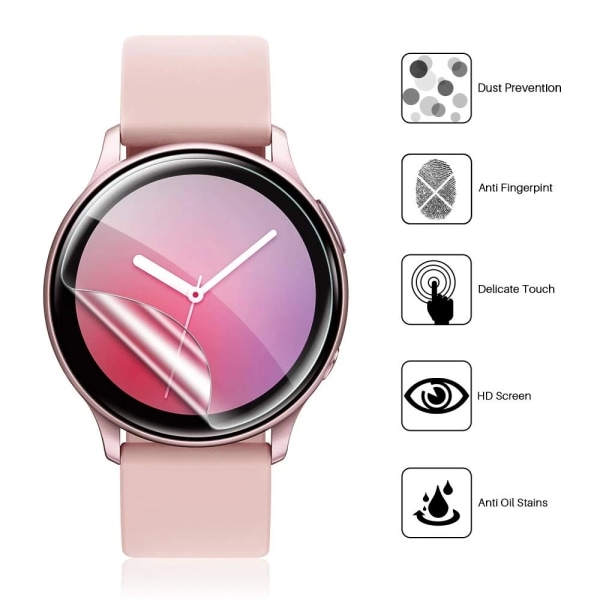 1-5Pcs Hydrogel Skyddande Film För Samsung Galaxy Watch 3 5 Pro 4 Classic Gear S2 S3 Titta På Aktiv 2 4 Skärm Skärm S. For Active 2 44mm 3Pcs