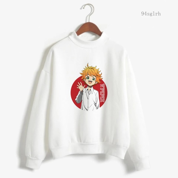 The Promised Neverland Hoodie Herr Harajuku Mode Streetwear Emma Norman Ray Kawaii Cartoon Graphic Sweatshirt Unisex Man 30959 M