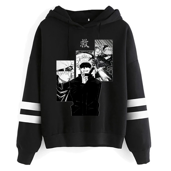 Unisex Jujutsu Kaisen Anime Yuji Itadori Hoodies Herr Harajuku Gojo Satoru Kawaii Manga Grafisk Streetwear Sweatshirts Tröjor 15500 Asian XL