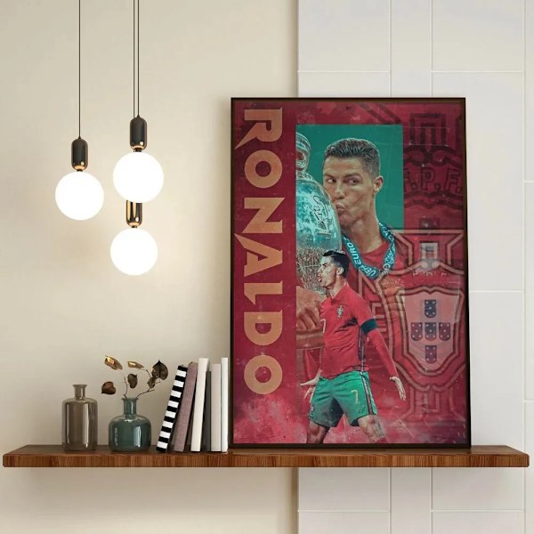 Fodbold Superstar Cr7 Art Poster Væg Kunst Dekoration Maleri Uden Ram Stue Hjem Indretning Fodboldklub Fans Samling Gaver 11 20X30cm Unframed