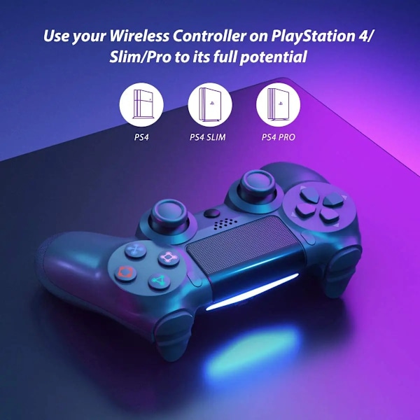 Trådlös Styrenhet Bluetooth No Delay Gamepad För Ps4 Ps3-Konsol Pc Joysticks Sex-Axel Dual Vibration Med Logo BLACK no logo