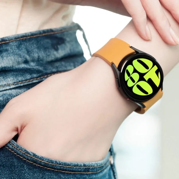 Silikonrem för Samsung Galaxy Watch 6 5 4 44mm 40mm 45mm Watch Ersättningsband för Watch 6 4 Classic 47mm 43mm 46mm Orange Galaxy 5 40mm 44mm