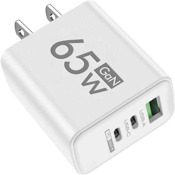 Gan 65W Pd Usb-Laddare Typ C Laddare Snabb Laddning Strömadapter För 15 Xiaomi Huawei Samsung Mobiltelefon Snabb Laddare US White