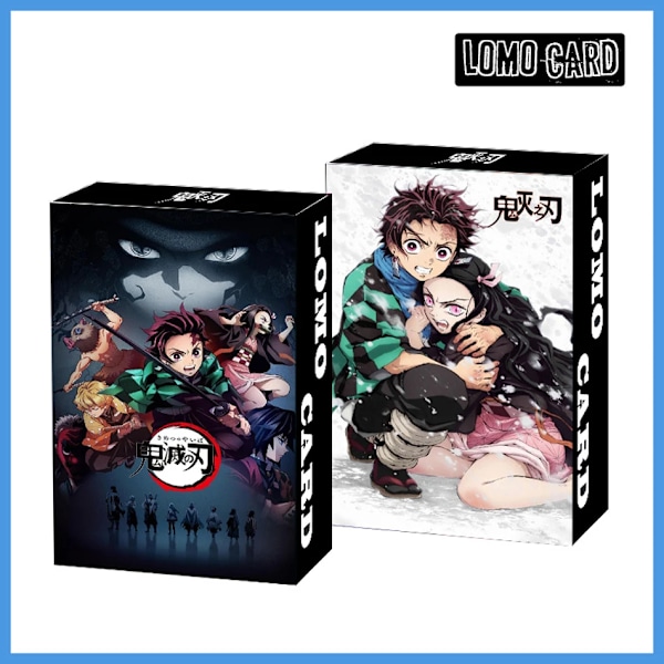 Demon Slayer Japanese Anime Lomo Card 1pack/30pcs Card Games With Postcards Message Gift For Fan Game Collection Toy 01