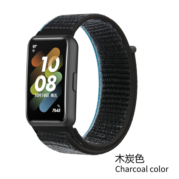 Nylon Rem för Huawei band 7 8 Sport Rem Smartwatch tillbehör Justerbart ersättningsarmband för Huawei watch 78 charcoal For Huawei 7