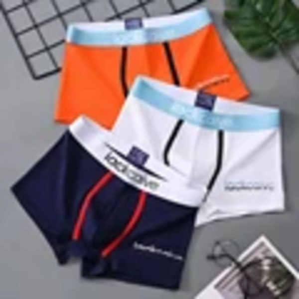 Herre Underbukser Boxers Bomuld Underbukser Hane Sexede Trusser Åndbar Komfortabel Mand Boxer Shorts Trykt U Cone Underbukser 8058-1 XXL(70-80kg)