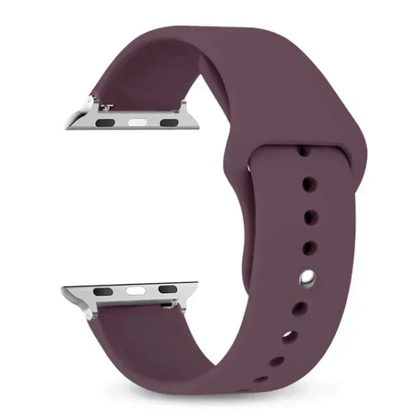 Silikonrem för Apple Watch -band 40 mm 44 mm 49 mm 45 mm 41 mm 38 mm 42 mm bältesarmband iWatch-serien 9 8 7 6 5 3 SE ultra 2 band 15 Walnut color 38 40 41 mm S-M