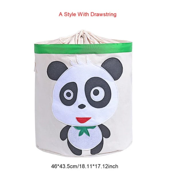 Stor kapacitet Leksaksförvaringskorg Tecknade leksaker Förvaringsbehållare Smutsiga kläder Tvättkorg Diverse Dammtät organizer A-Panda