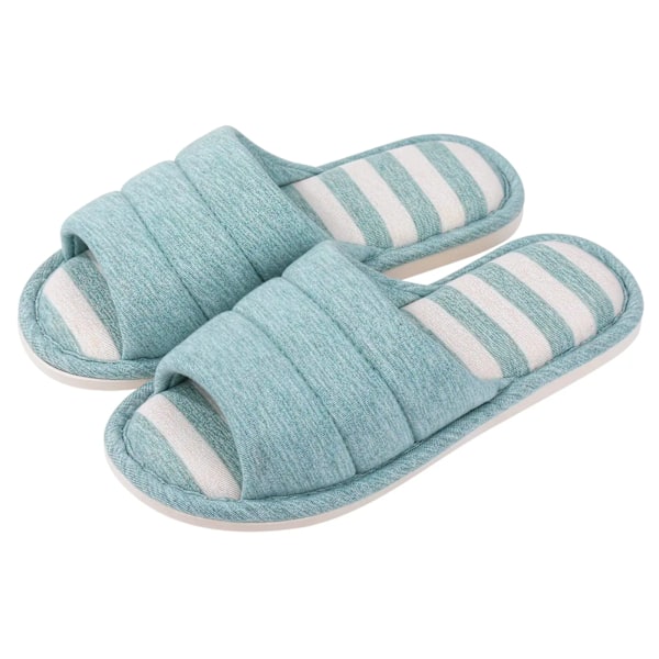 Crestar Nya Kvinnor Bomull Topar Fashion Öppna Tofflor Mjuka Minnesskum Hem Skor Kvinnliga Sovrum Flat S Slätmaskiner Teal 33-34(8.2-8.4 inch)