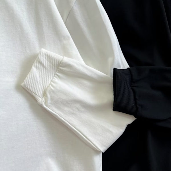 Harjattu huppari miehille ja naisille syksy- ja talvikauden rento, pitkähihainen T-paita, takki, topit, pojille, rous ja kaula, kevät ja syksy. White XL
