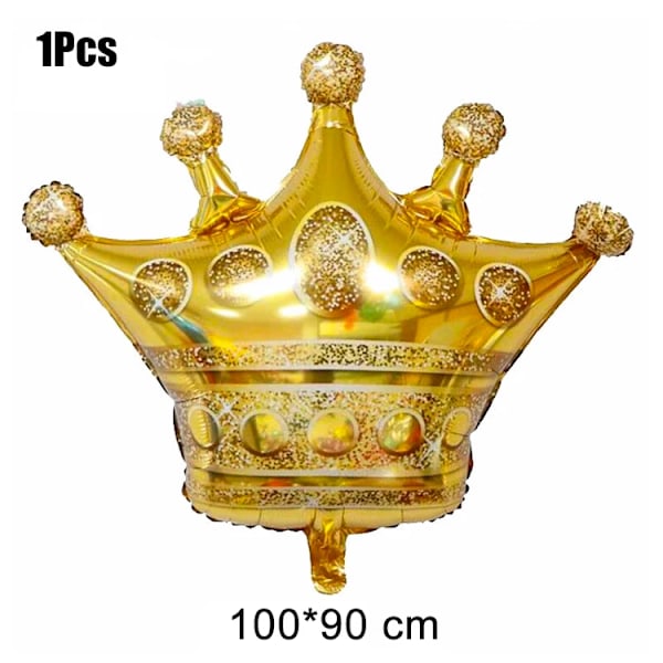 Hopea Musta Tyyli Kalvo Kirjain Numero Ilmapallot Vauva Suihku Helium Pallo Hyvää Syntymäpäivää Lapsi Aikuinen Juhla Dekoraatio Tarvikkeet gold crown as picture