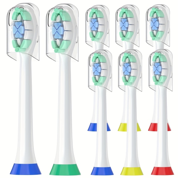 Tandborsthuvuden för ersättningshuvuden för Philips Sonicare, elektriskt ersättningsborsthuvud kompatibelt, 8 st White-8pcs