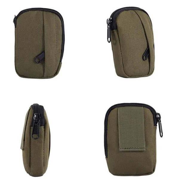 EDC Mini Nyckelplånbokshållare Män Myntplånböcker Fickor Liten Ficknyckelring Blixtlås Fodral Utomhus Pack Militär Armé Camo Väska black