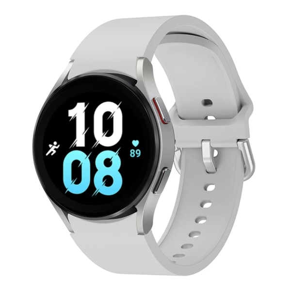 Silikonrem för Samsung Galaxy Watch 6 5 4 44mm 40mm 45mm Watch Ersättningsband för Watch 6 4 Classic 47mm 43mm 46mm Official grey Galaxy 5 40mm 44mm