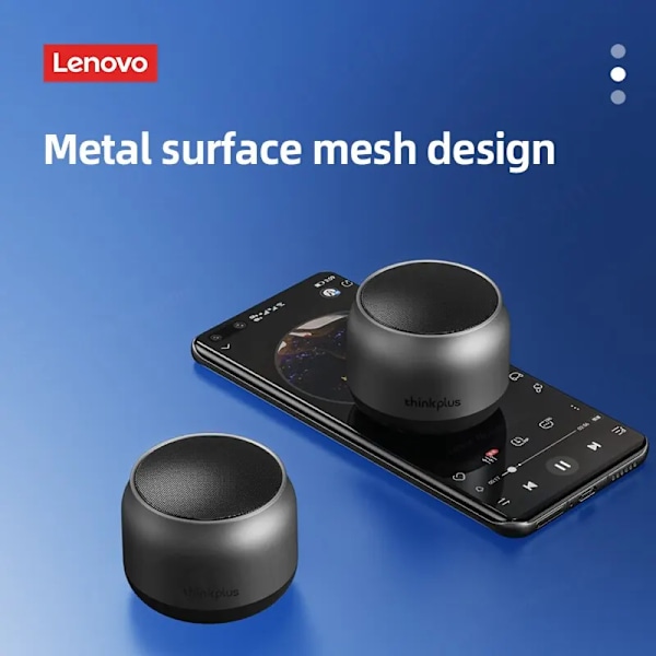 Original Lenovo K30 Bærbar Hifi Bluetooth Trådløs Højttaler Vandtæt Usb Udendørs Højttaler Musik Surround Basboks Mikrofon Grey 1 inch