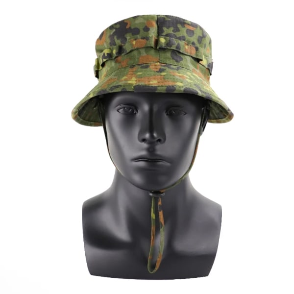 Män & Kvinnor Topp Camo Sommar Militär Taktisk Boonie Hattar KamouflageResa Hink Hatt Jakt Fiske Justerbar Djungel Bush Cap Green 60